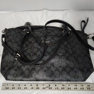 Coach Kristin Signature East/West Satchel – Black/Grey – Style F19816